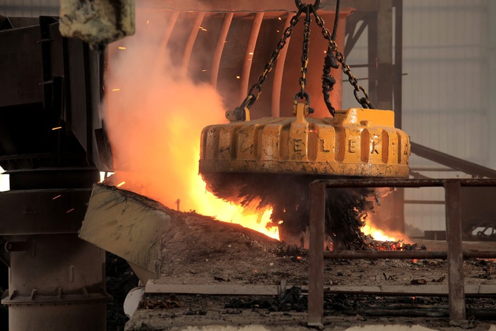 Molten process of TMT steel bars at AMMAN-TRY