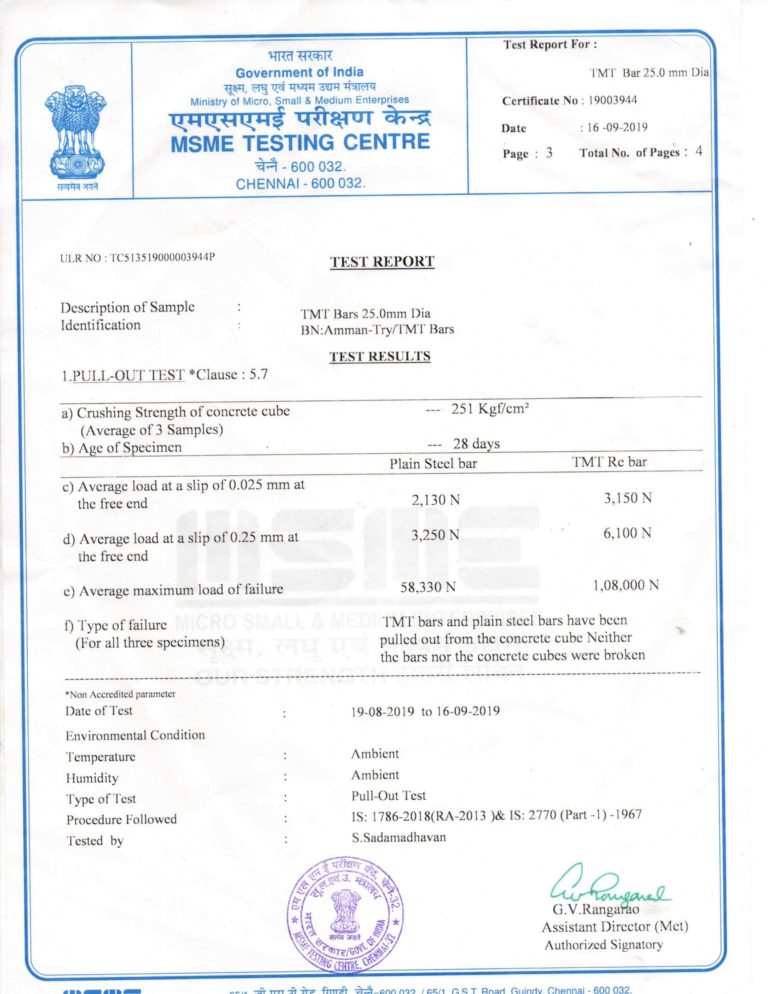 MSMETestingReport25mmbarMechanicalAMMANTRY AMMANTRY