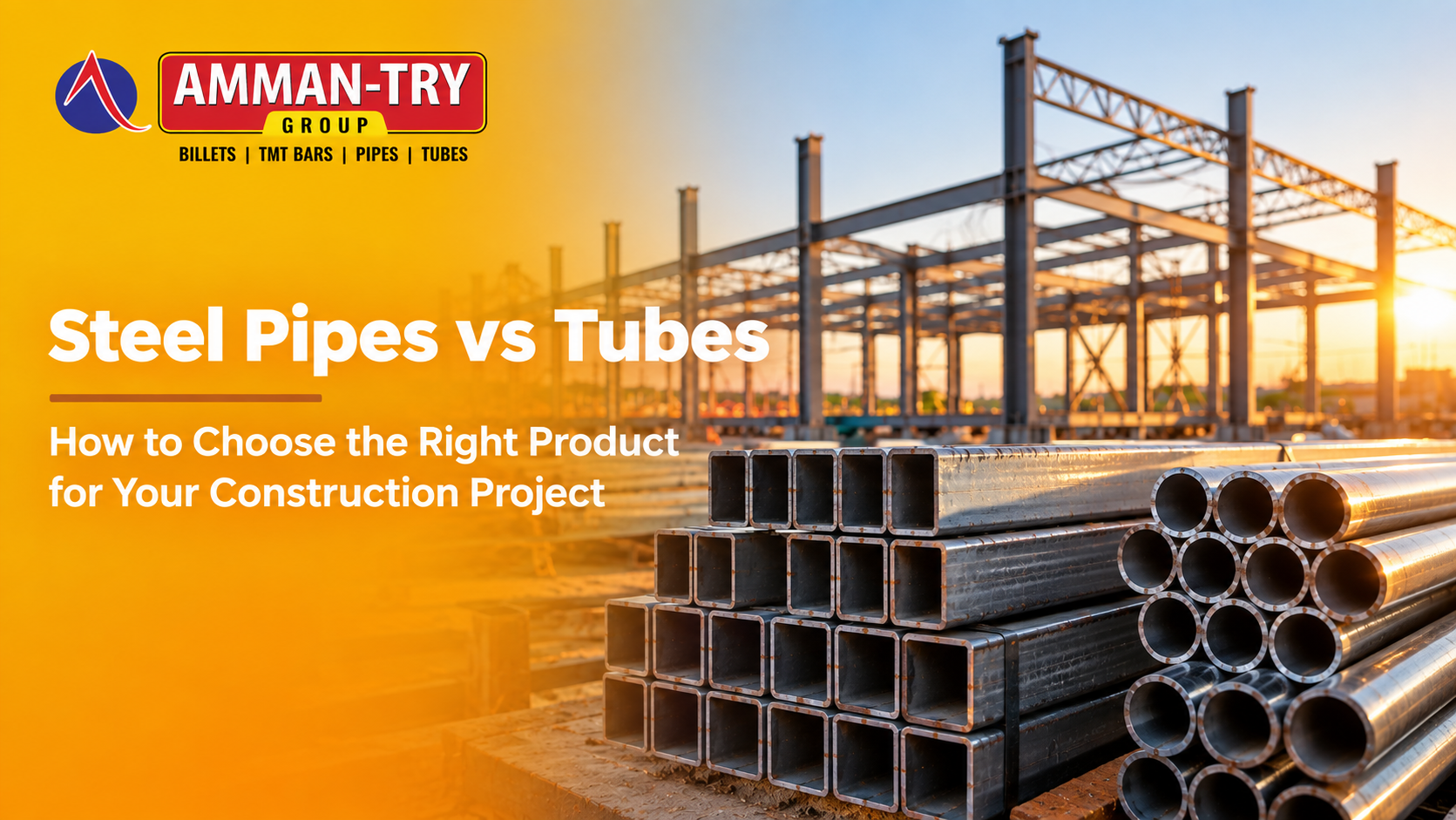 Steel Pipes vs Tubes: How to Choose the Right Product for Your Construction Project